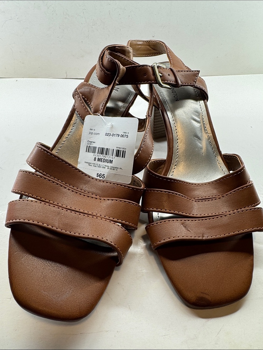Worthington Brown Strappy Block Heel Sandals